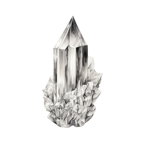 Bergkristall Zeichnung