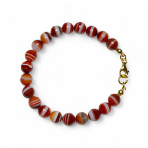 Achat Damen Armband - Kugeln 8,0 mm Länge 20,0 cm