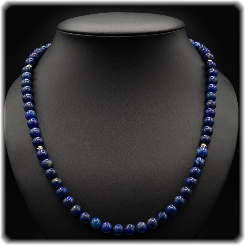 Lapislazuli Herren Kette – Kugeln  box