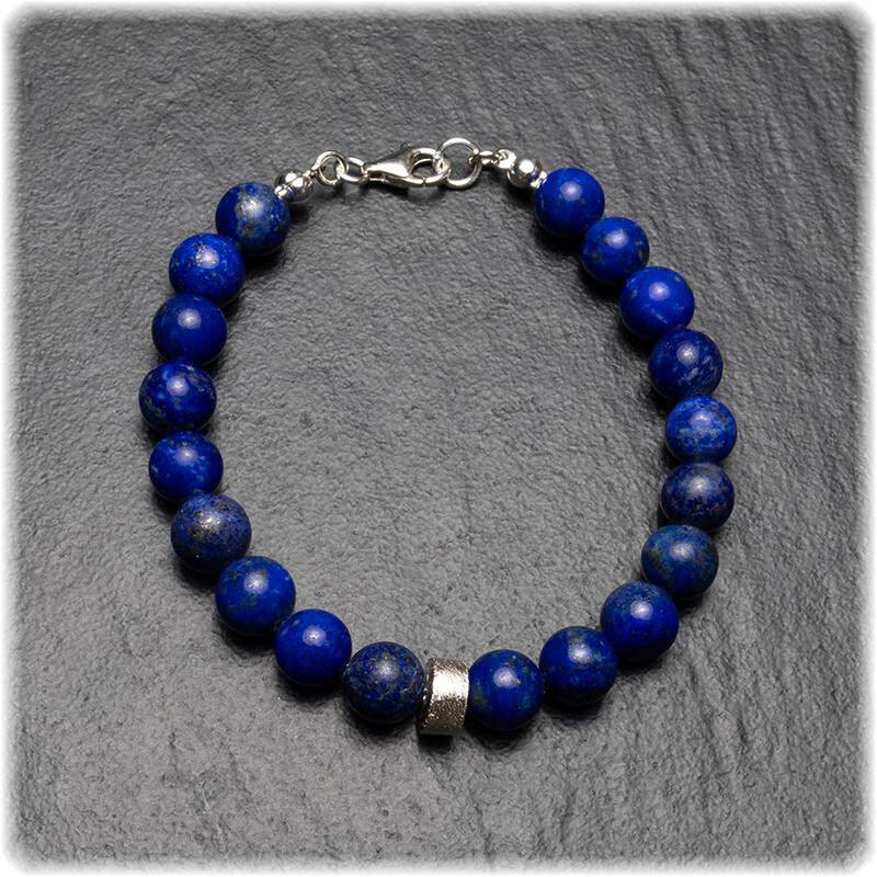Lapislazuli - Herren Armband - Kugeln 8, box