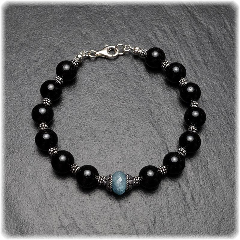 Turmalin - Aquamarin Herren Armband - Ku box