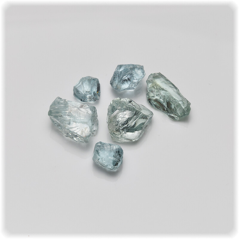 Aquamarin - Rohstein – 7,0 g / 35, box