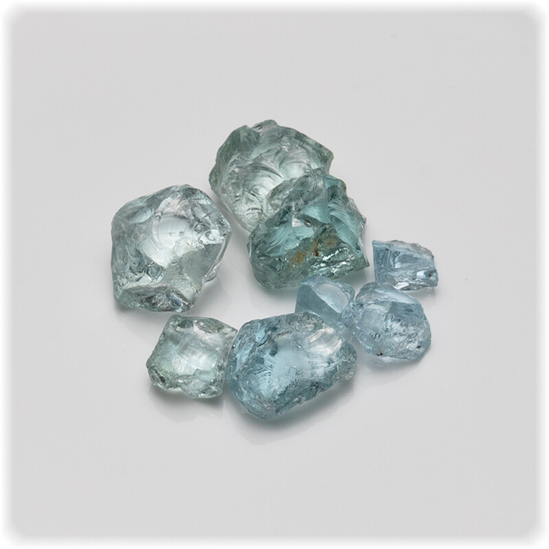 Aquamarin - Rohstein – 8,4 g / 42, box