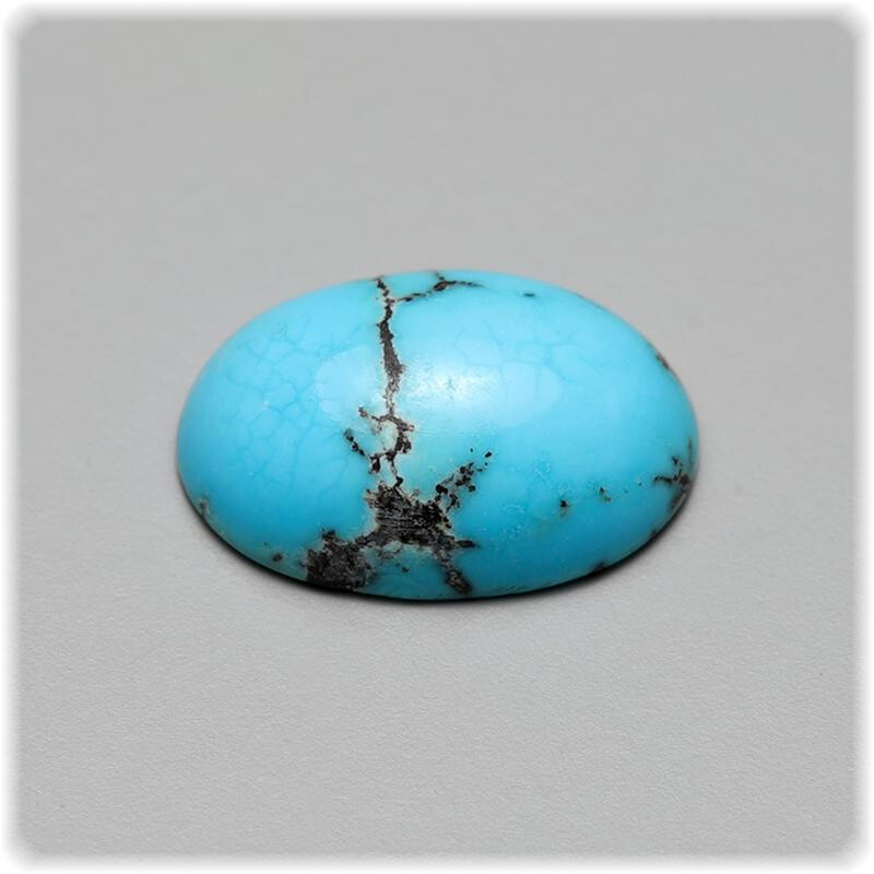 Türkis Cabochon mit Matrix oval 11, box
