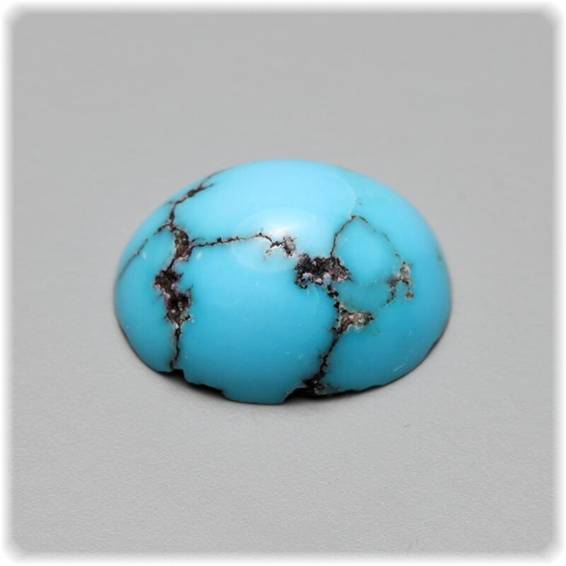 Türkis Cabochon mit Matrix oval 10, box