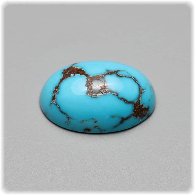 Türkis Cabochon mit Matrix oval 12, box