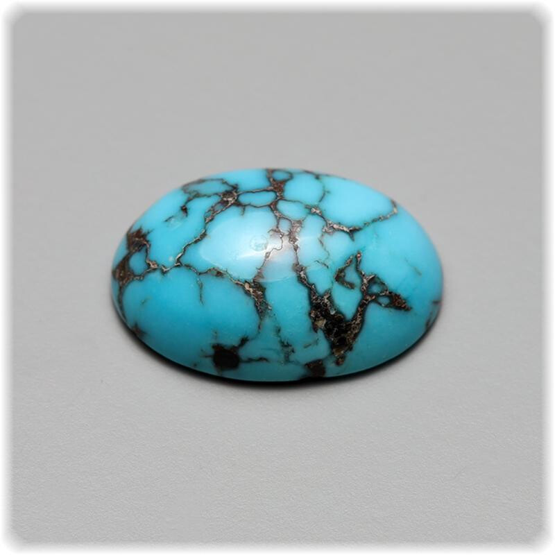 Türkis Cabochon mit Matrix oval 12, box
