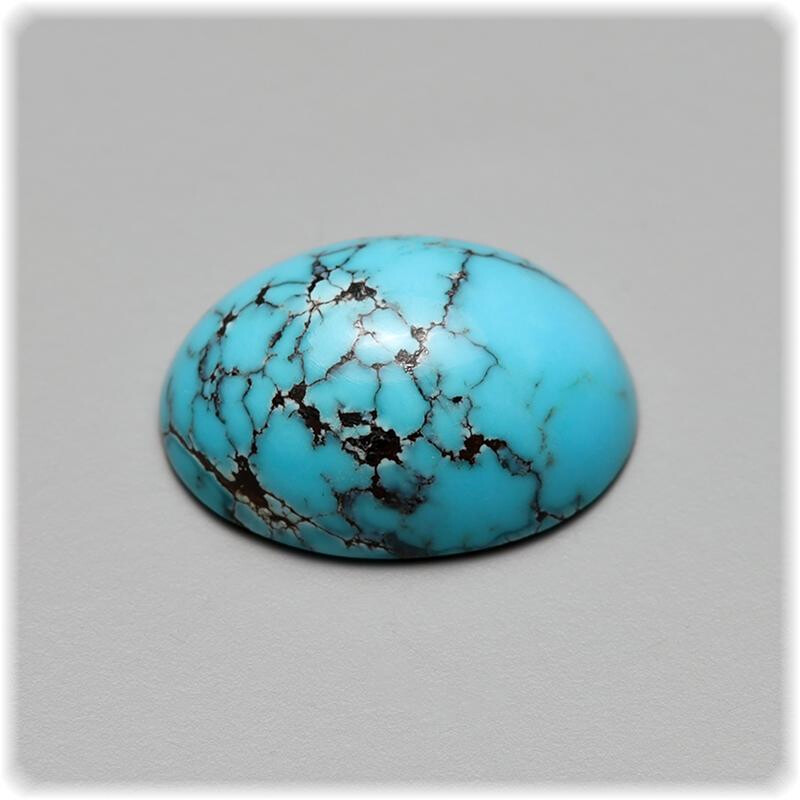 Türkis Cabochon mit Matrix oval 11, box