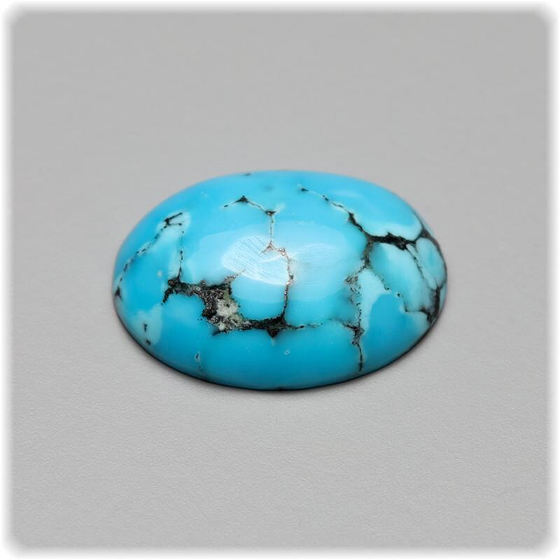 Türkis Cabochon mit Matrix oval 12, box