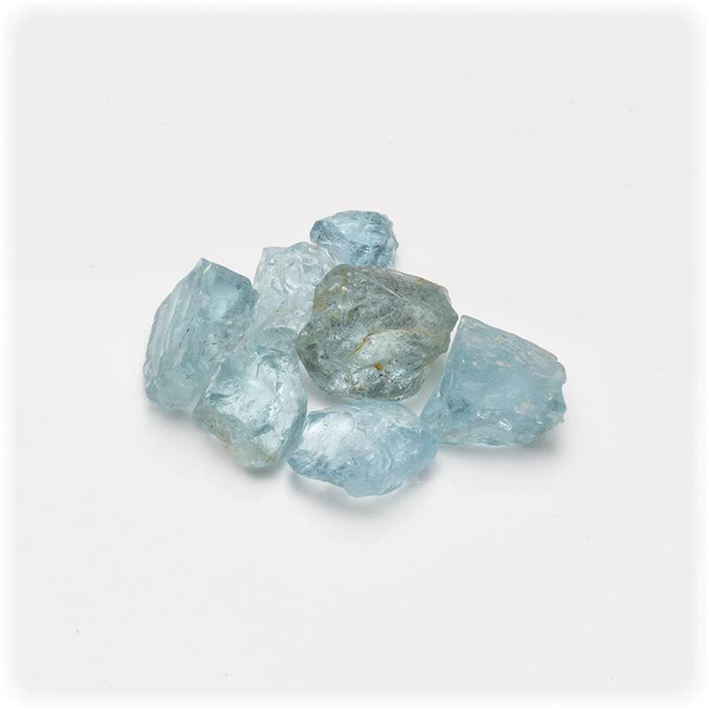 Aquamarin - Rohstein – 13,9 g / 69 box