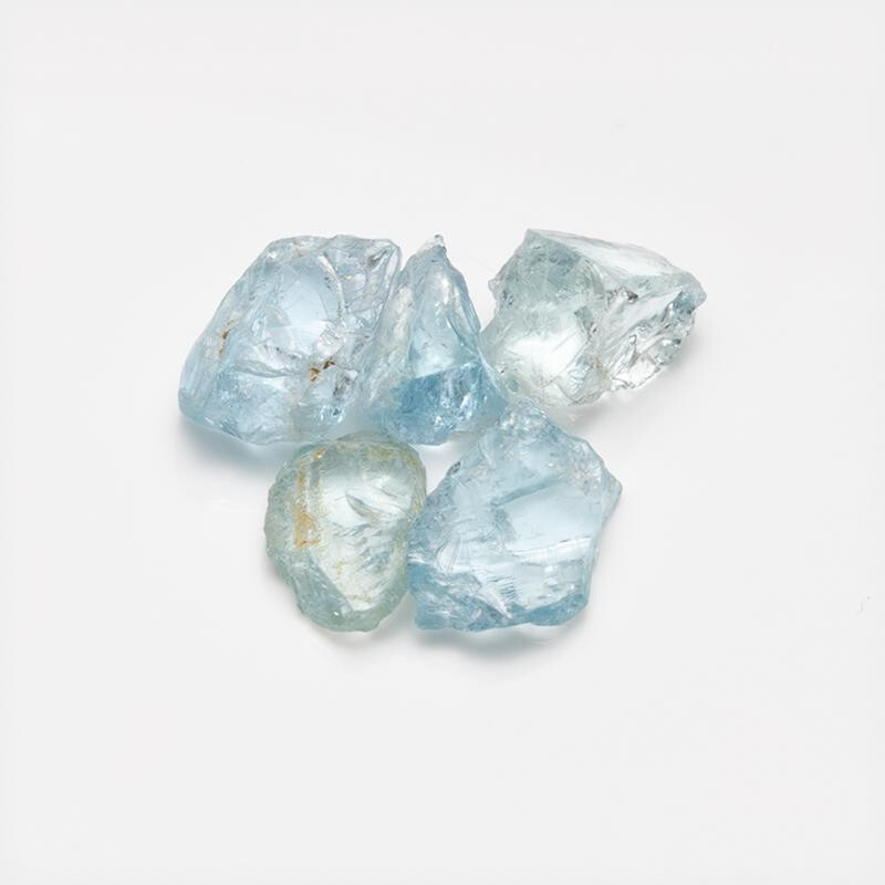 Aquamarin - Rohstein – 4,52 g / 22 box