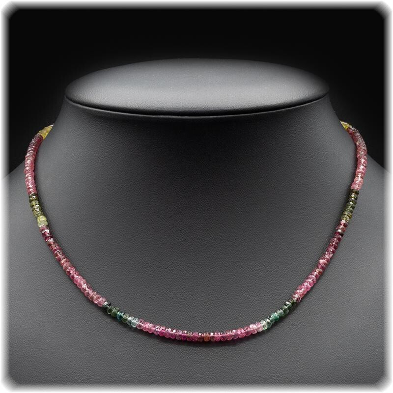 Turmalin Damen-Kette - facettiert 3,7 mm box
