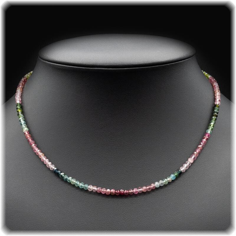 Turmalin Damen-Kette - facettiert 3,7 mm box