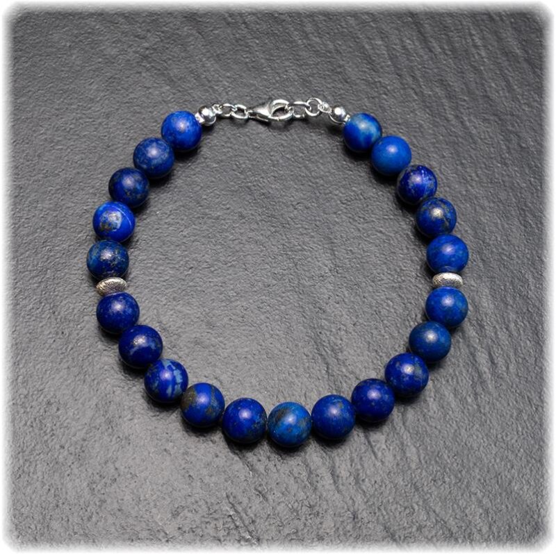 Lapislazuli Herrenarmband – Kugeln 8,0 mm Länge 2