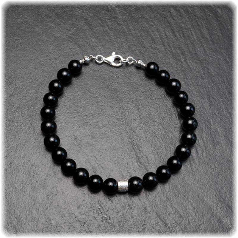 Turmalin Herren Armband - Kugeln 8,0 mm Länge 24,0 cm
