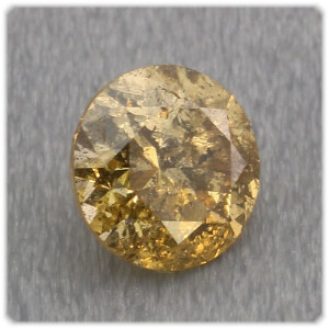 Diamant facettiert / rund / 4,2 mm / 0,29 ct. / Farbe gelbbraun