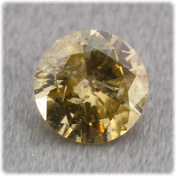 Diamant facettiert / rund 3,9 mm / 0,21 ct. / Farbe Gelb / Afrika