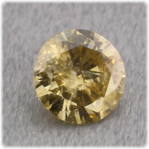 Diamant facettiert / P2 / rund 3,9 mm / 0,21 ct. / Farbe Gelb / Afrika