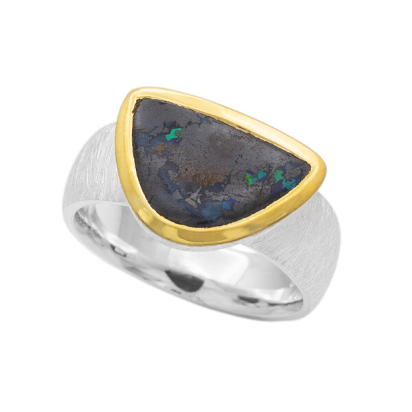 Boulder Opal Sterlingsilber Damen Ring