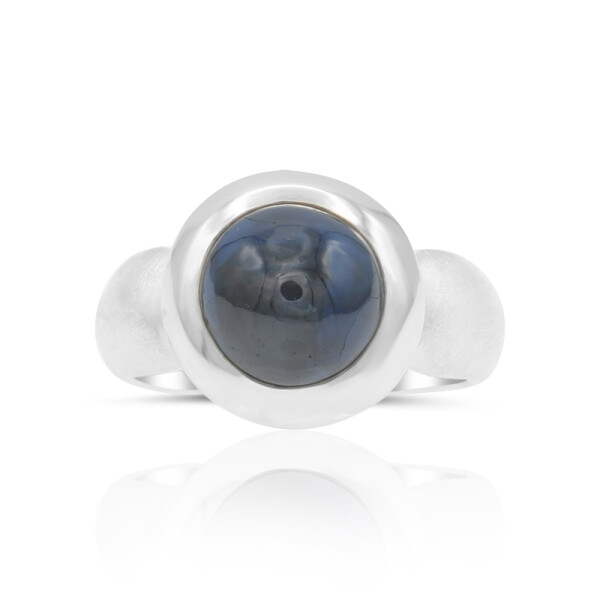Saphir Ring Exquisiter Cabochon in Sterlingsilber