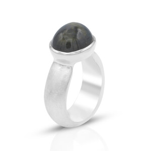 Saphir Cabochon oval Ring Silber 925