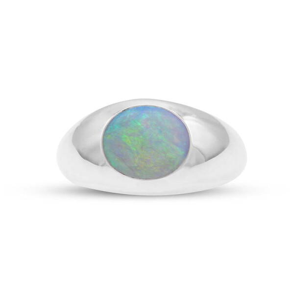 Opal Cabochon Ring oval Silber 925